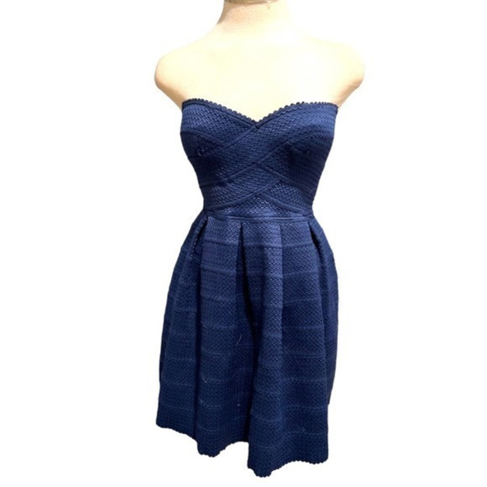 Sans Souci Navy Strapless Mini‎ Dress Size S